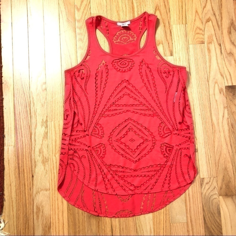 Bar III coral laser Cut Out Tank top - Picture 7 of 7
